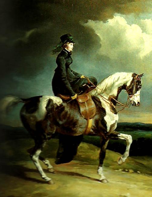 charles emile callande amazone sur un cheval pie oil painting image